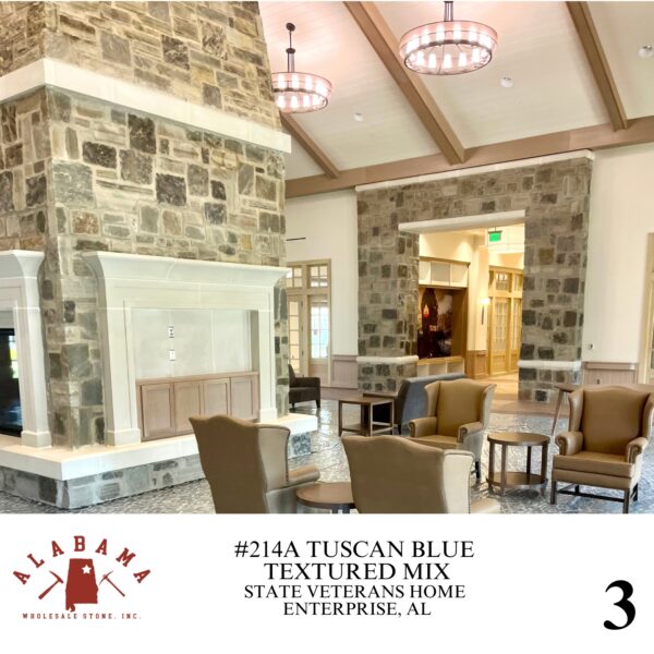#214A TUSCAN MIX - BLUE TEXTURED (AVAILABLE TUMBLED) - Image 3
