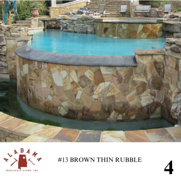 #013 ALABAMA BROWN THIN RUBBLE 2-5" THICK - Image 4