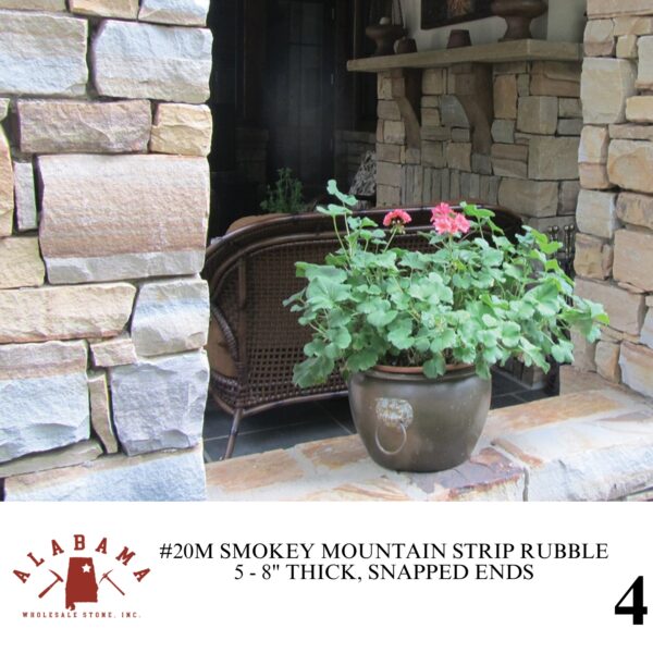 #020M SMOKEY MOUNTAIN STRIP RUBBLE 5-8" THICK (SNAPPED ENDS) - Image 4