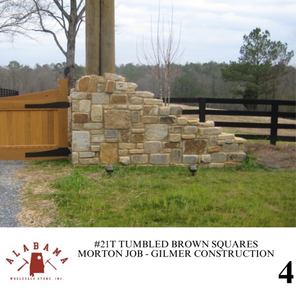 #021T TUMBLED ALABAMA BROWN SQUARED RUBBLE (RANDOM CUTS ONLY) - Image 4