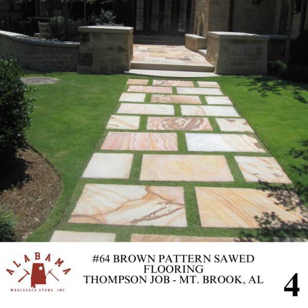 #064 BROWN PATTERN SAWED FLOORING 24" X 24" OR LESS 1- 2" THICK - Image 4