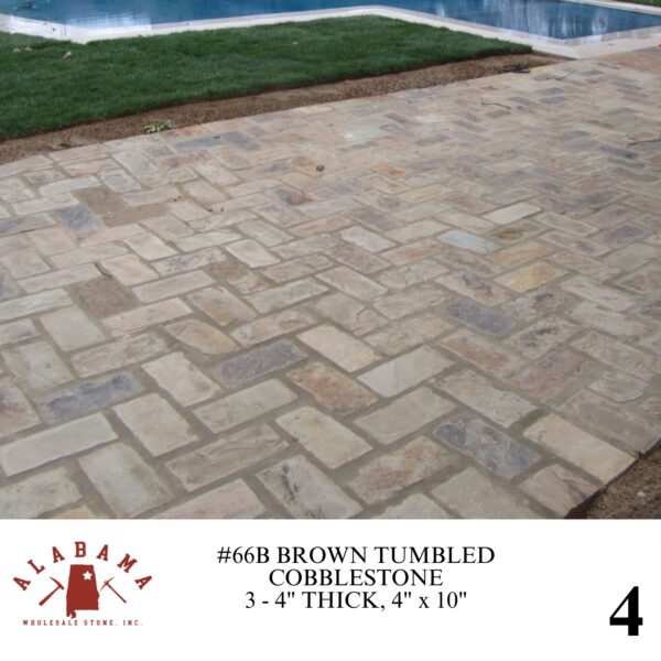 #066B TUMBLED COBBLESTONE 4" x 10" BROWN 3-4" THICK - Image 4