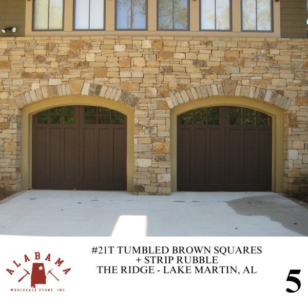 #021T TUMBLED ALABAMA BROWN SQUARED RUBBLE (RANDOM CUTS ONLY) - Image 5
