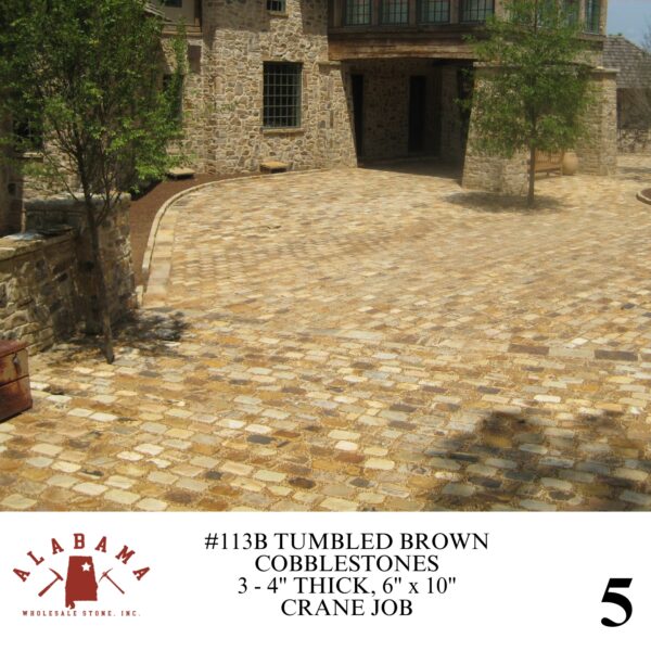 #113B TUMBLED COBBLESTONE 6" x 10" BROWN 3-4" THICK - Image 5