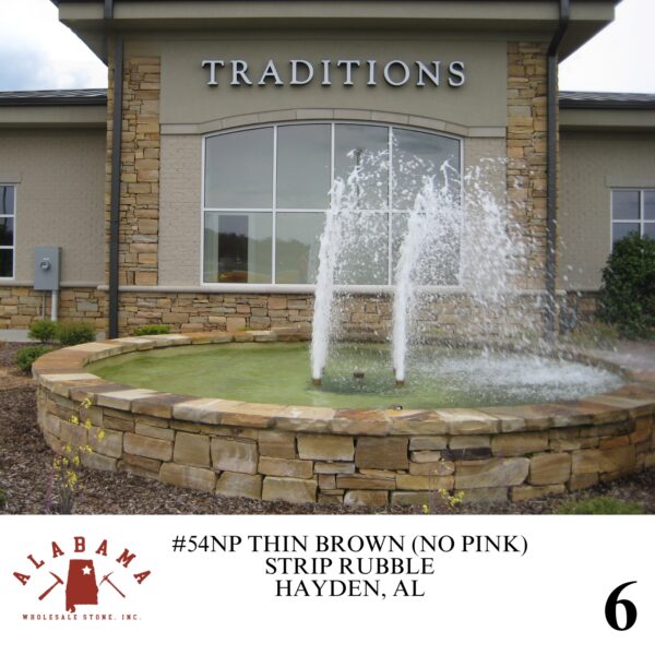 #054NP ALABAMA THIN BROWN NO PINK STRIP RUBBLE 2-5" THICK - Image 6