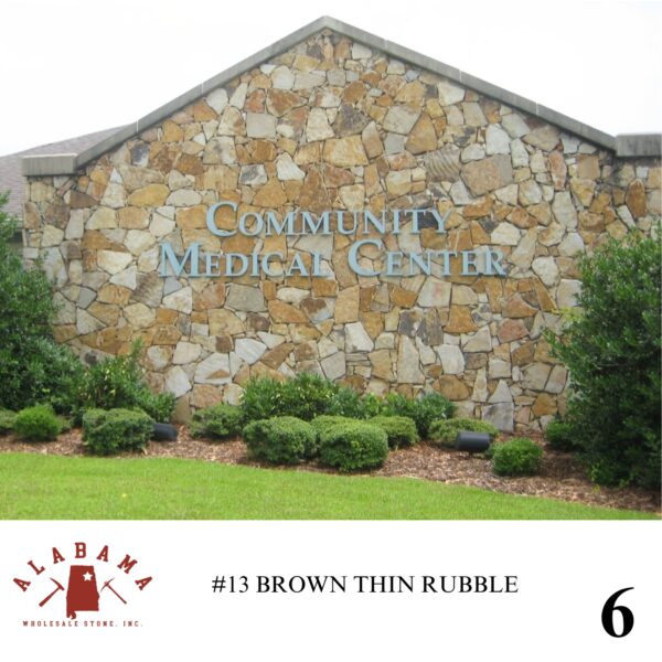 #013 ALABAMA BROWN THIN RUBBLE 2-5" THICK - Image 6