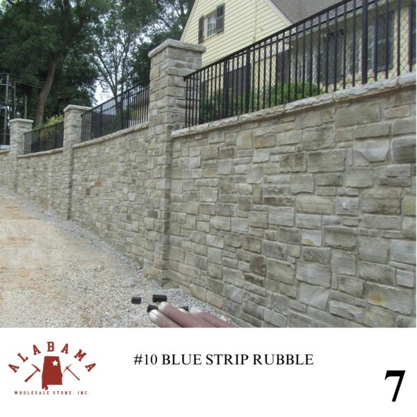 #010 ALABAMA BLUE STRIP RUBBLE 5-8" THICK (SNAPPED ENDS) - Image 7