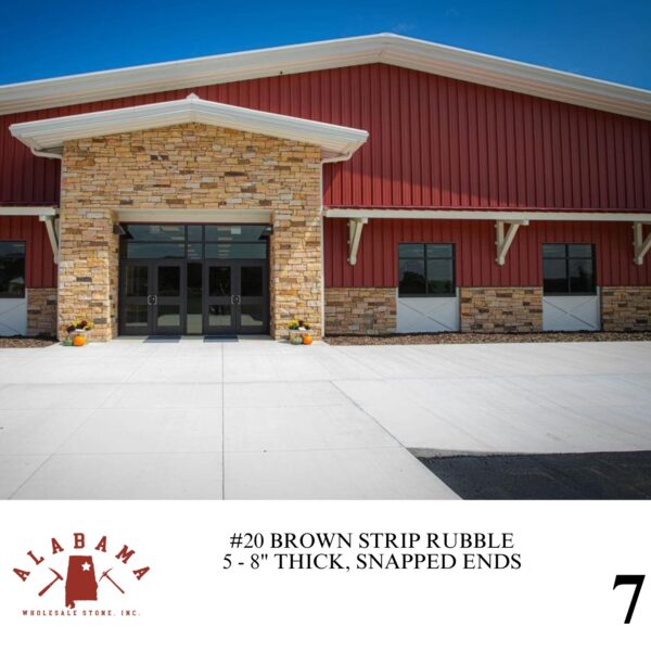 #020 ALABAMA BROWN STRIP RUBBLE 5-8" THICK (SNAPPED ENDS) - Image 7