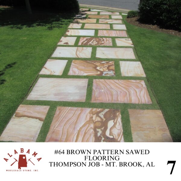 #064 BROWN PATTERN SAWED FLOORING 24" X 24" OR LESS 1- 2" THICK - Image 7