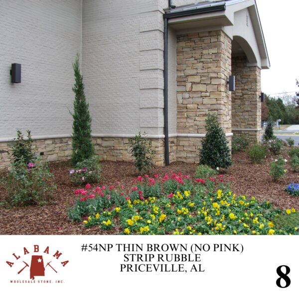 #054NP ALABAMA THIN BROWN NO PINK STRIP RUBBLE 2-5" THICK - Image 8