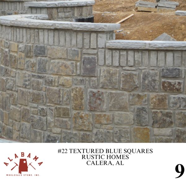 #022 ALABAMA BLUE SQUARED RUBBLE TEXTURED MULTI-COLORED (RANDOM CUTS ONLY) - Image 9