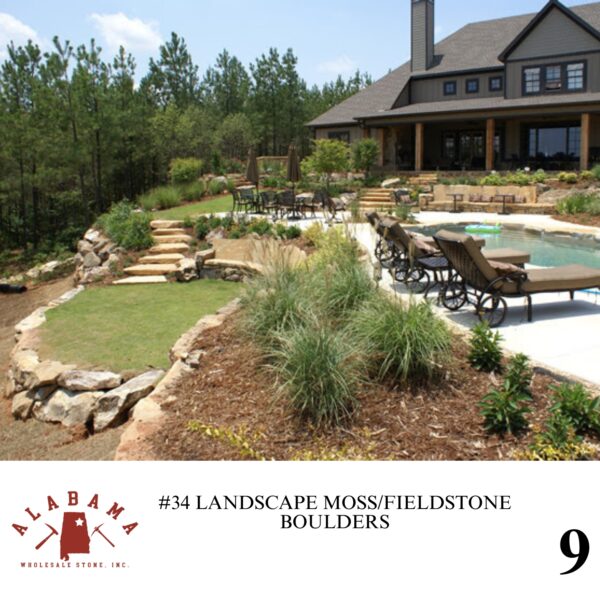 #034 LANDSCAPE MOSS/FIELDSTONE BOULDERS - Image 9