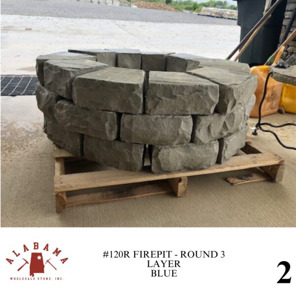 #120R FIREPIT ROUND - BLUE OR BROWN - Image 2