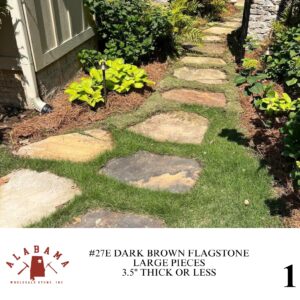 #027E DARK BROWN FLAGSTONE LARGE PIECES 3.5" OR LESS
