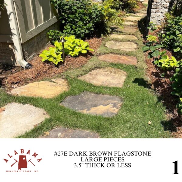 #027E DARK BROWN FLAGSTONE LARGE PIECES 3.5" OR LESS