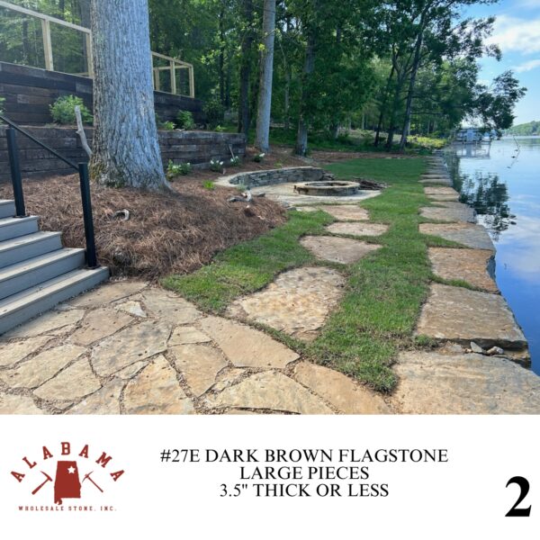 #027E DARK BROWN FLAGSTONE LARGE PIECES 3.5" OR LESS - Image 2
