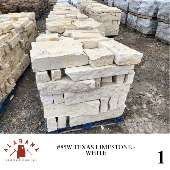 #85W TEXAS LIMESTONE – WHITE – Alabama Wholesale Stone