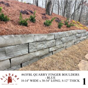 #63FBL-12 QUARRY FINGER BOULDERS - BLUE (12" WIDE)