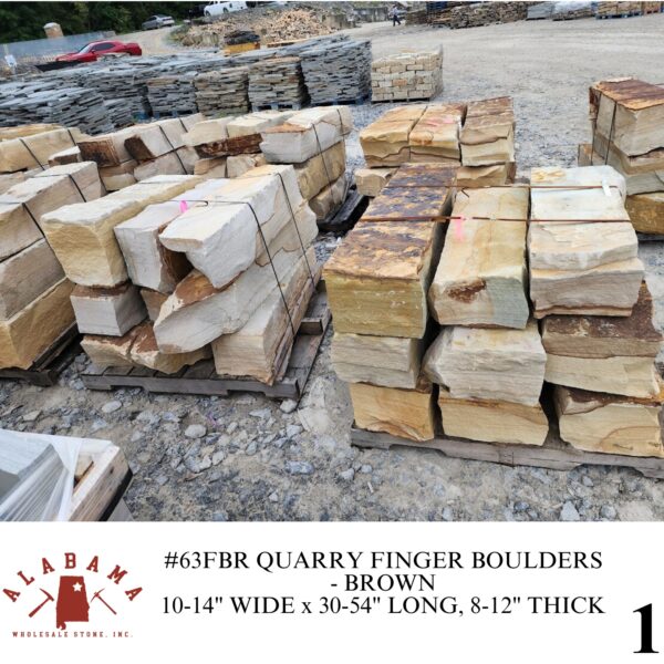 #63FBR-12 QUARRY FINGERS BOULDERS - BROWN (12" WIDE)