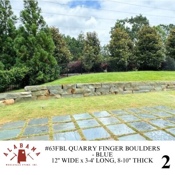#63FBL-12 QUARRY FINGER BOULDERS - BLUE (12" WIDE) - Image 2