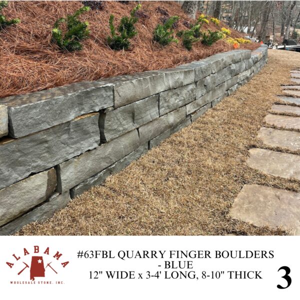 #63FBL-12 QUARRY FINGER BOULDERS - BLUE (12" WIDE) - Image 3