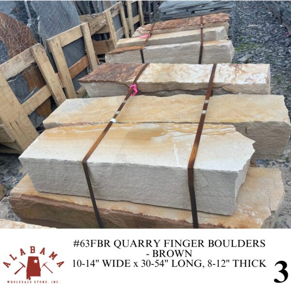 #63FBR-12 QUARRY FINGERS BOULDERS - BROWN (12" WIDE) - Image 3