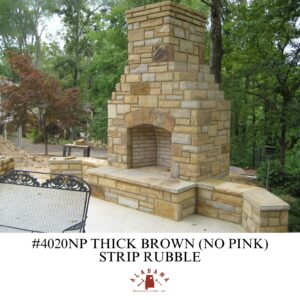 #4020NP THICK BROWN (NO PINK) STRIP RUBBLE THIN VENEER