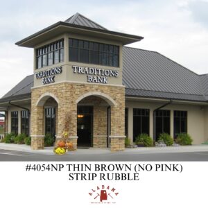 #4054NP THIN BROWN (NO PINK) STRIP RUBBLE THIN VENEER