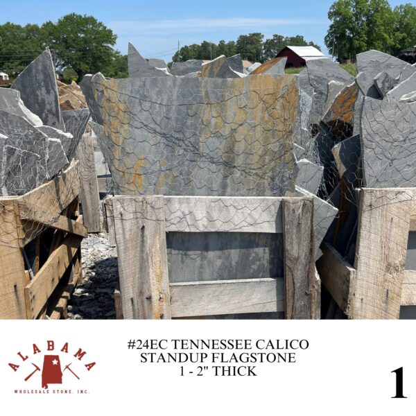 #024EC TENNESSEE CALICO STANDUP FLAGSTONE 1-2" THICK