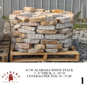 #11W ALABAMA WHITE STACK 3-8" THICK